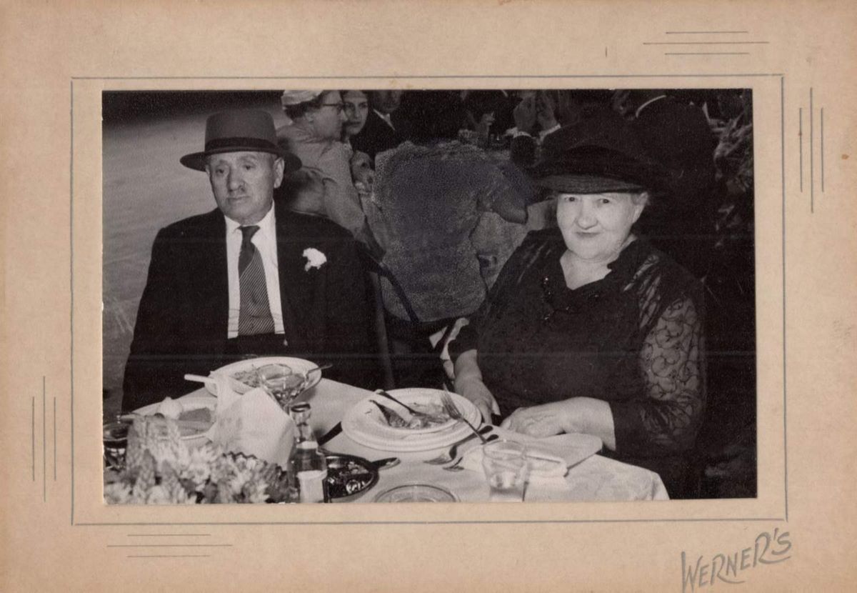 Mendelis Berkovas su žmona Bessie. Asmeninė Colino Berkovo kolekcija. 